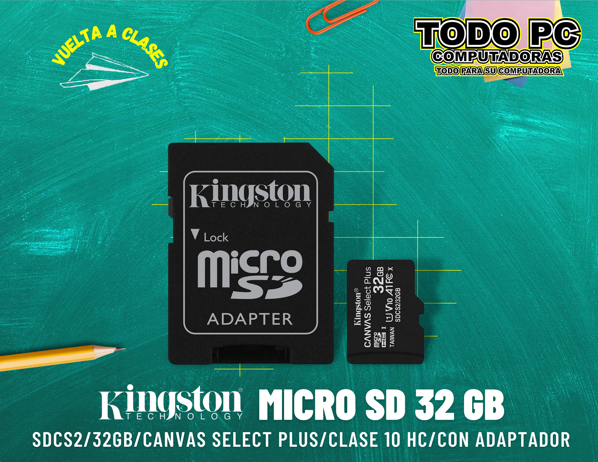 Micro SD 32GB CANVAS SELECT PLUS CLASE 10 post thumbnail