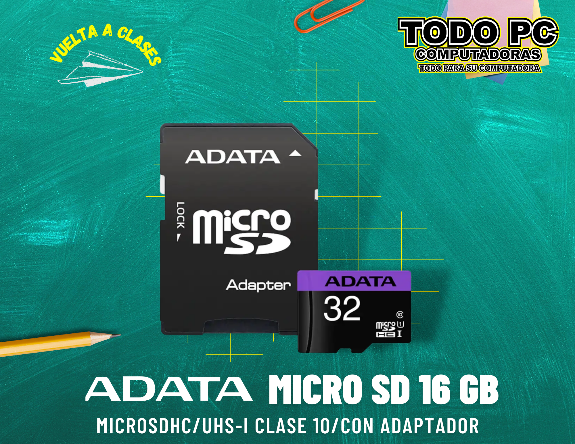 Micro SD 16 GB UHS-I CLASE 10 post thumbnail