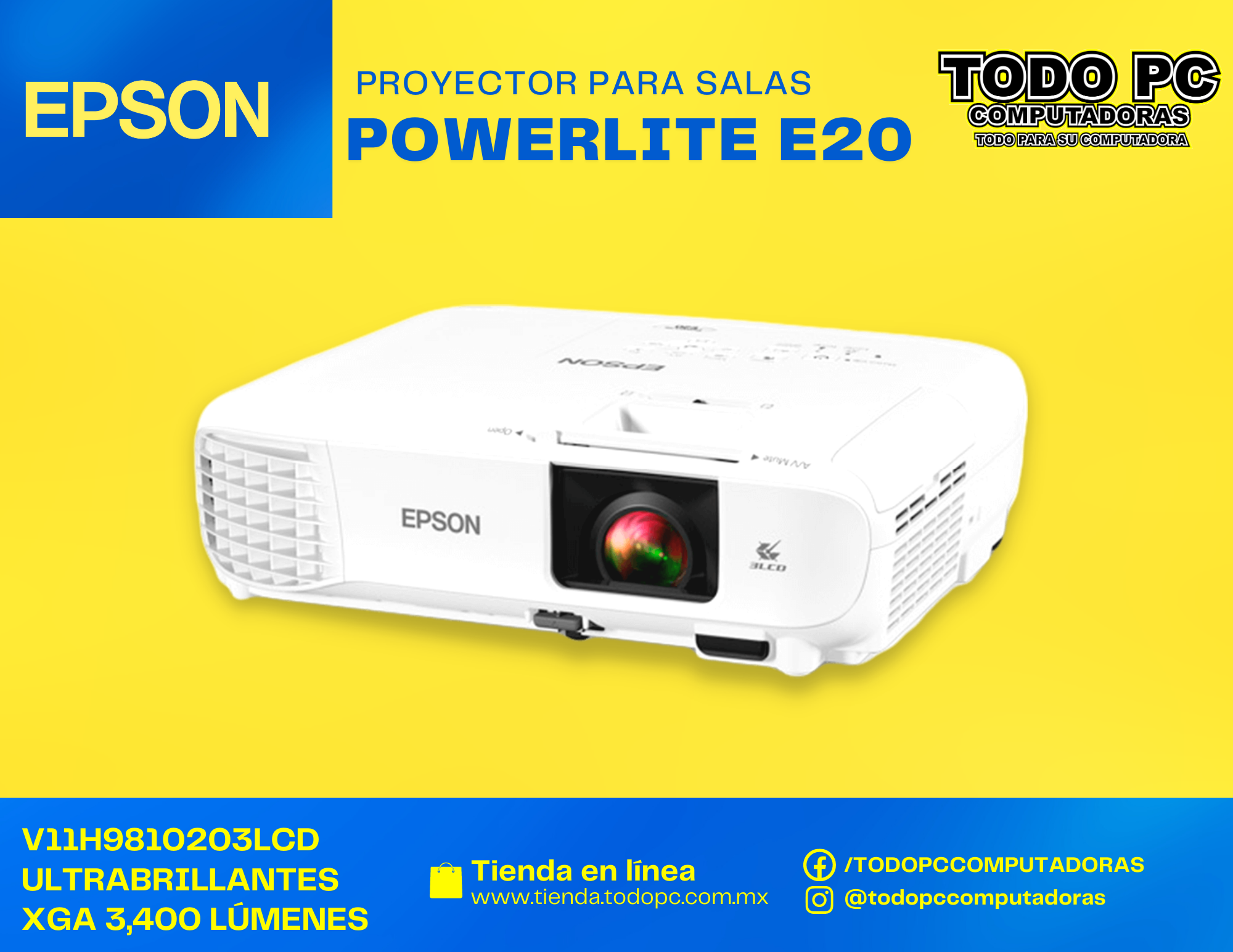 Proyector EPSON Power Lite E20 post thumbnail