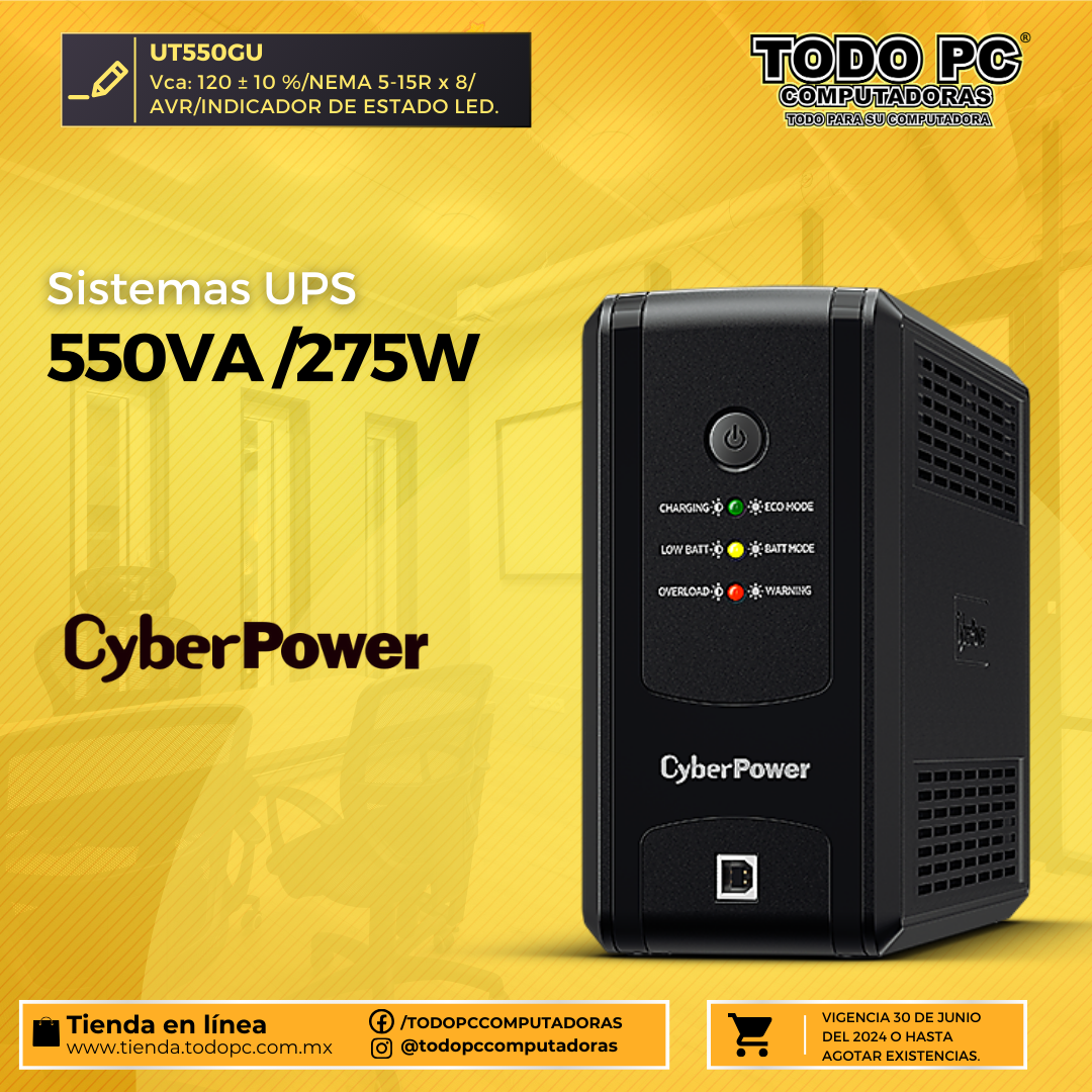 Sistemas UPS 550VA/275W post thumbnail