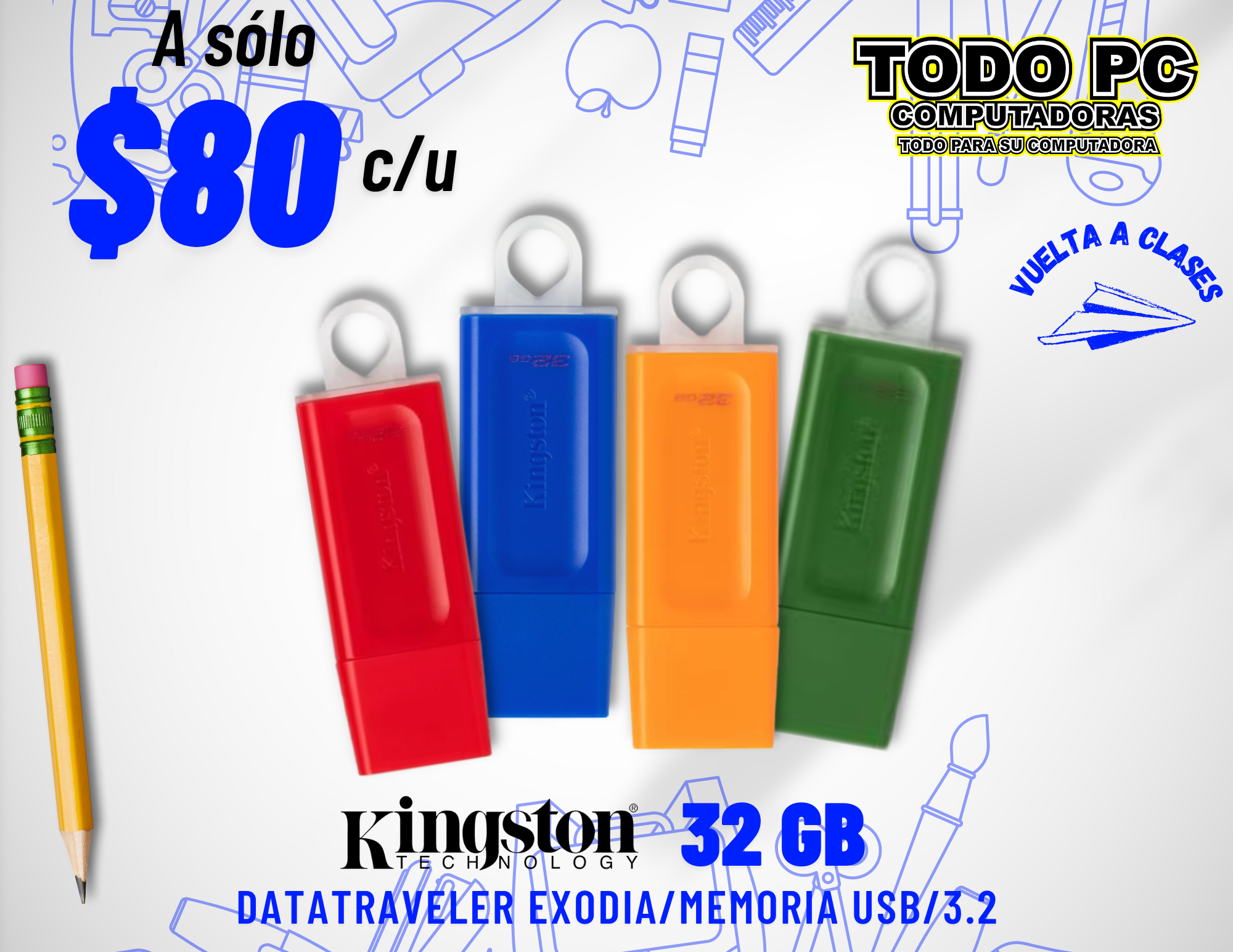 Memoria USB 32GB DataTraveler EXODIA 3.2 post thumbnail
