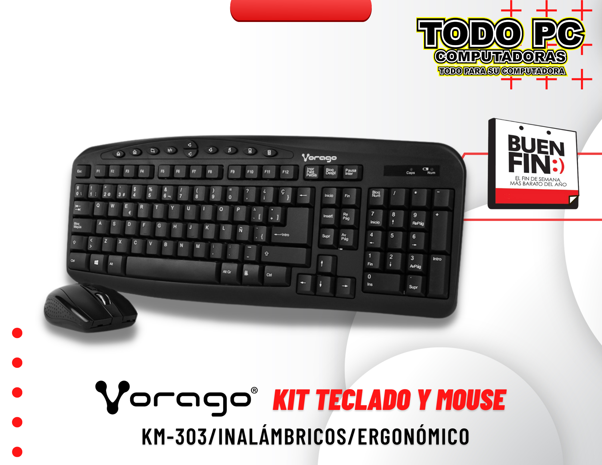 Kit de teclado y mouse inalámbrico KM-303 post thumbnail