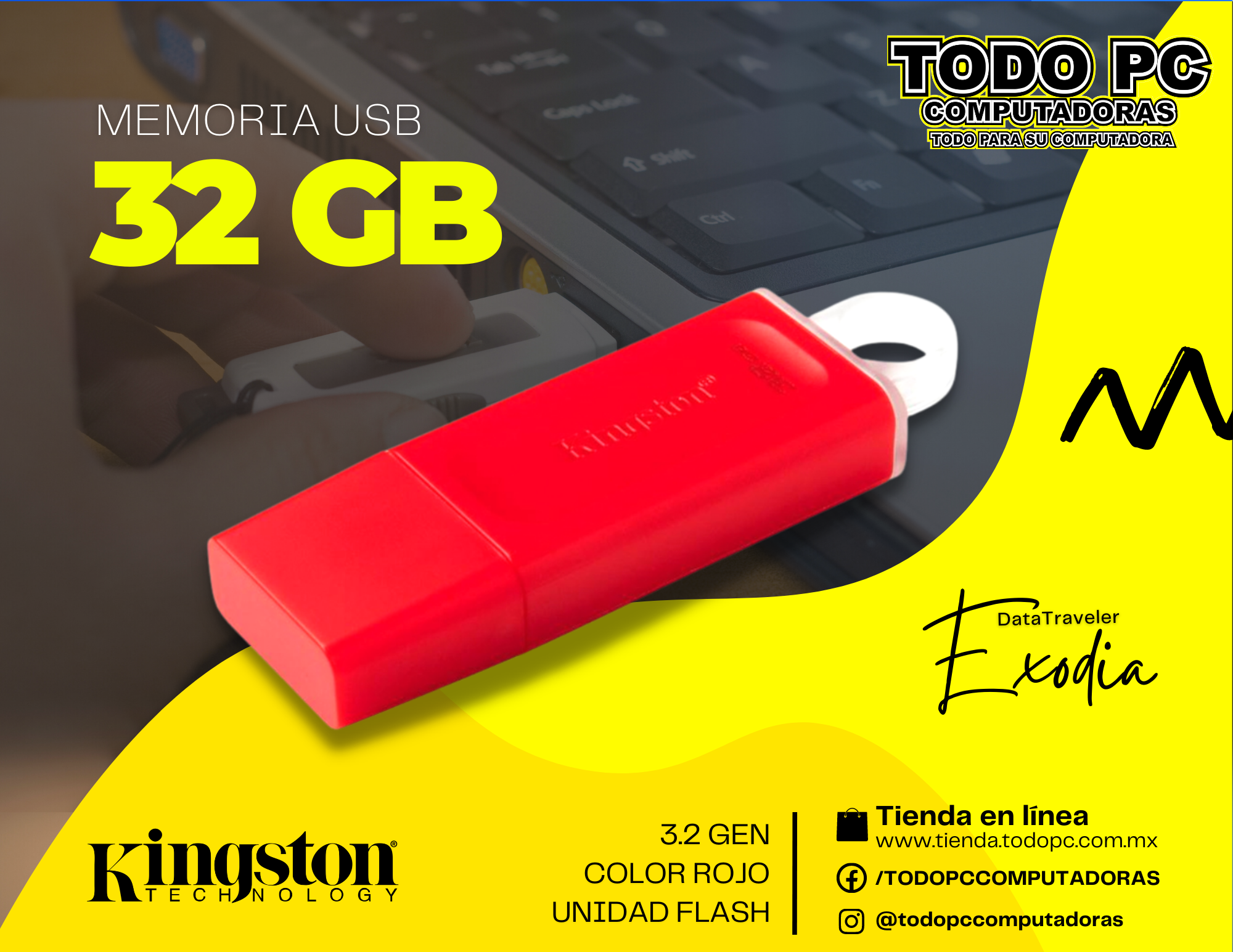 Memoria USB 32GB DT Exodia 3.2 post thumbnail