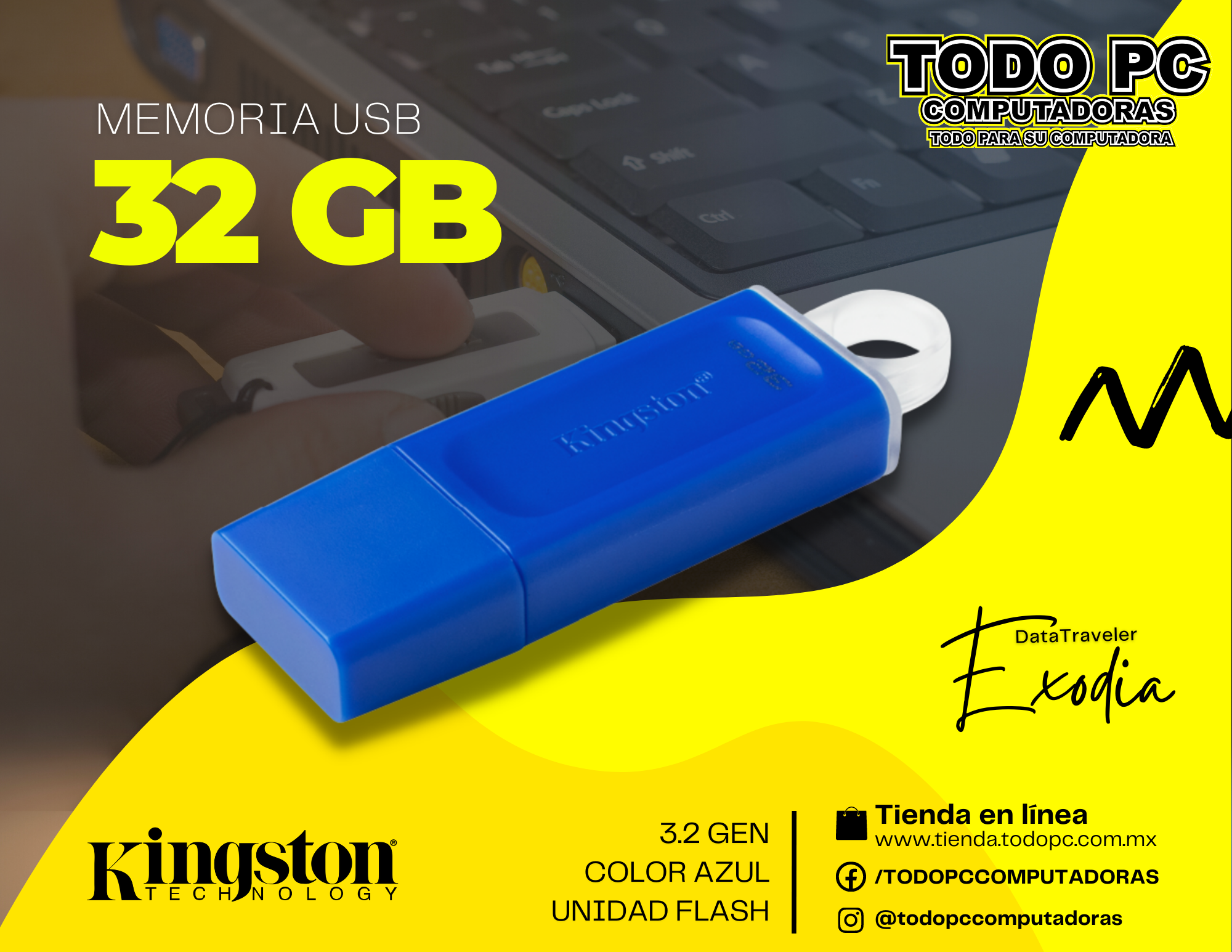 Memoria USB 32GB DT Exodia 3.2 post thumbnail