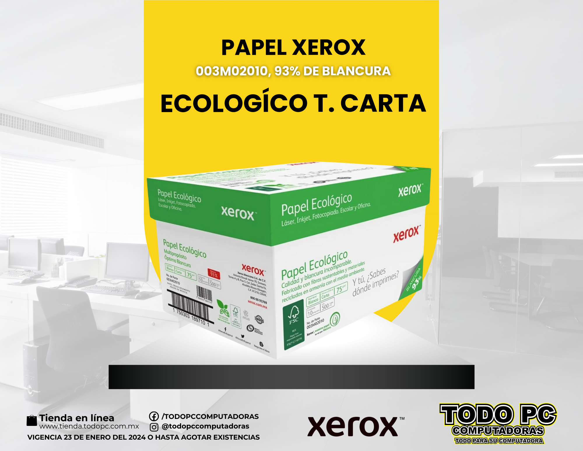 Papel Xerox tamaño carta Ecologíco post thumbnail